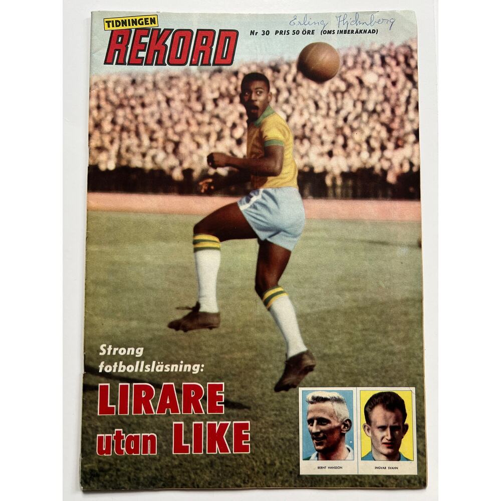 1960 Rekord Journal Pele Cover Football Soccer Brazil Footballer FIFA World Cup